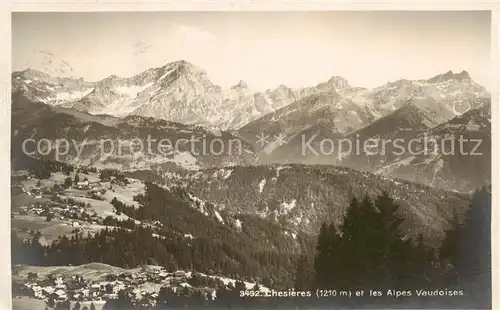AK / Ansichtskarte Chesieres et les Alpes Vaudoises Chesieres