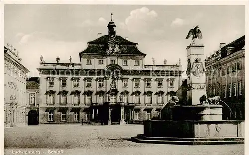 AK / Ansichtskarte  Ludwigsburg__Wuerttemberg Schloss Brunnen 