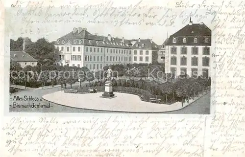 AK / Ansichtskarte  Saarbruecken Altes Schloss Bismarckdenkmal Saarbruecken