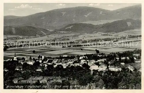 AK / Ansichtskarte 73817170 Mittelwalde_Miedzylesie_PL Blick vom Hirschenwald 