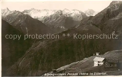 AK / Ansichtskarte 73817184 Penken_2095m_Zillertal_AT Alpengasthaus Penken Panorama 