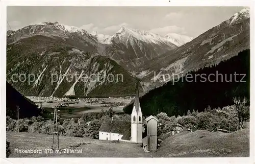 AK / Ansichtskarte  Finkenberg__Zillertal_Tirol_AT Panorama mit Kirche 