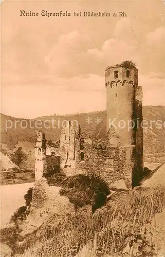 AK / Ansichtskarte  Ruedesheim_am_Rhein Ruine Ehrenfels 