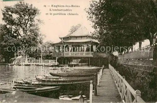 AK / Ansichtskarte Enghien les Bains_95_Val d_Oise Embarcadere et le pavillon chinois 