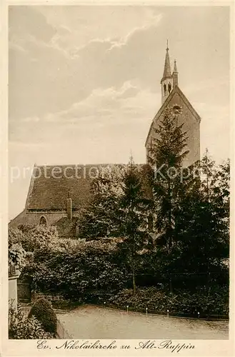 AK / Ansichtskarte  Alt_Ruppin_Brandenburg Evangelische Nikolaikirche Alt_Ruppin_Brandenburg