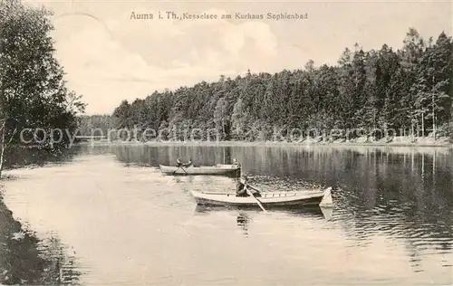 AK / Ansichtskarte  Auma-Weidatal Kesselsee am Kurhaus Sophienbad Auma-Weidatal