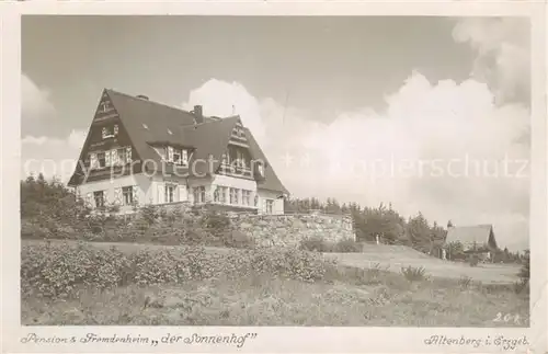 AK / Ansichtskarte  Altenberg__Osterzgebirge Pension Fremdenheim der Sonnenhof 