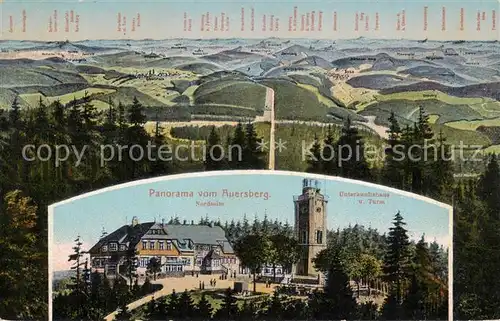 AK / Ansichtskarte  Wildenthal_Eibenstock Panorama vom Auersberg Unterkunftshaus Turm Wildenthal_Eibenstock