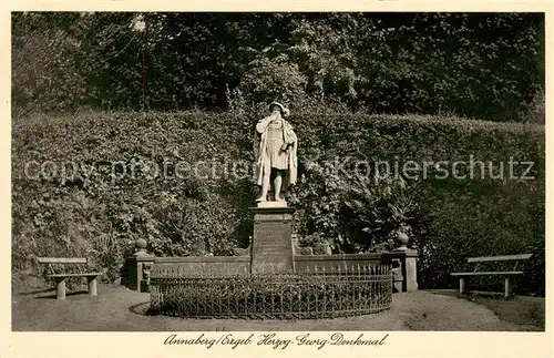 AK / Ansichtskarte 73817261 Annaberg_-Buchholz_Erzgebirge Herzog Georg Denkmal Statue 