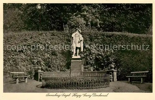 AK / Ansichtskarte  Annaberg_-Buchholz_Erzgebirge Herzog Georg Denkmal Statue 