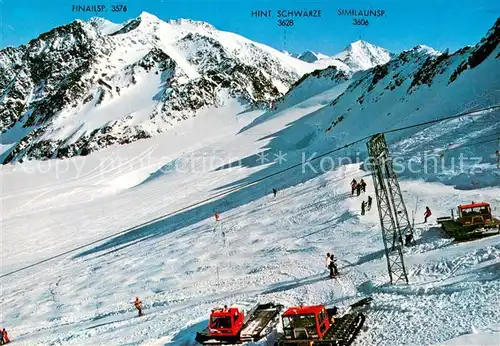 AK / Ansichtskarte  Skilift_Schlepplift_Remontees-Mecaniques Schnalstaler Gletscherbahn Hochjochgletscher  