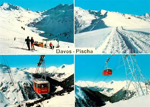 AK / Ansichtskarte  Seilbahn_Cable-Car_Telepherique Davos Pischa 