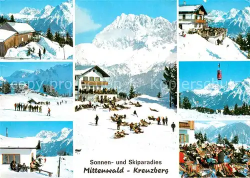 AK / Ansichtskarte  Seilbahn_Cable-Car_Telepherique Mittenwald Kreuzberg St.Anton Woerner 