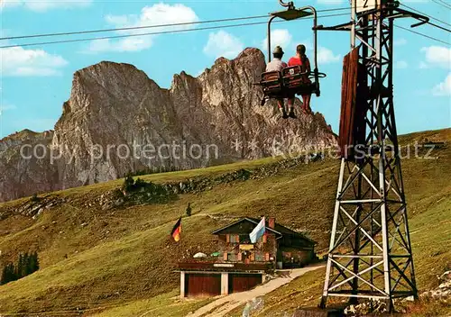 AK / Ansichtskarte  Sessellift_Chairlift_Telesiege Hochalpe am Breitenberg mit Aggenstein 