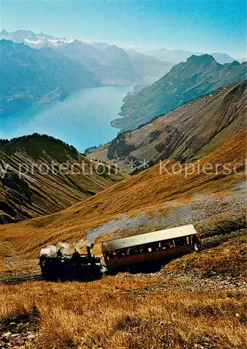 AK / Ansichtskarte  Bergbahn Brienz Rothornbahn auf Talfahrt Brienzersee  Bergbahn