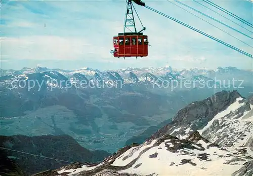 AK / Ansichtskarte  Seilbahn_Cable-Car_Telepherique Schwaegalp Saentis Iltios Churfirsten und Glarneralp 