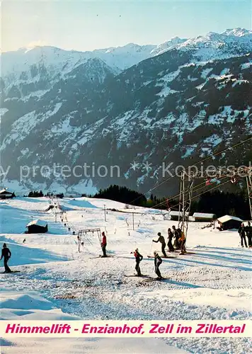 AK / Ansichtskarte  Skilift_Schlepplift_Remontees-Mecaniques Enzianhof Zell im Zillertal Himmellift 