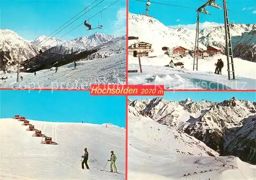 AK / Ansichtskarte  Sessellift_Chairlift_Telesiege Hochsoelden oetztal Tirol  