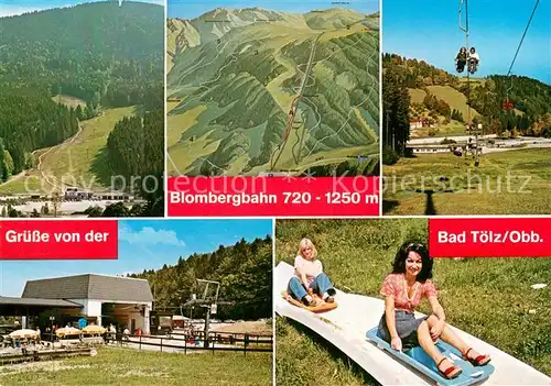 AK / Ansichtskarte 73817303 Sessellift_Chairlift_Telesiege Freizeitanlage Blombergbahn Bad Toelz Obb 