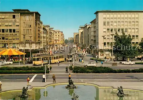 AK / Ansichtskarte  Strassenbahn Mannhein Blick auf die Planken 