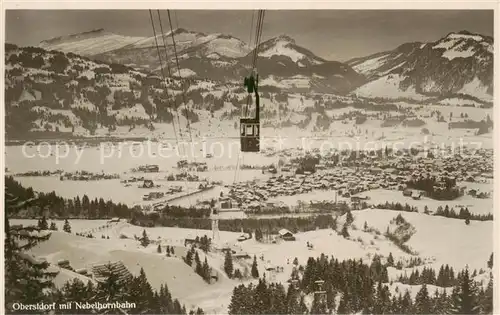 AK / Ansichtskarte 73817349 Oberstdorf mit Nebelhornbahn Oberstdorf