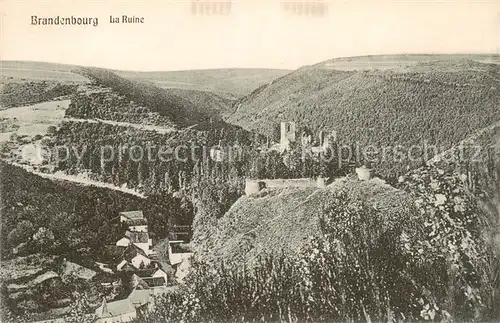 AK / Ansichtskarte  Brandenbourg_Vianden_Belgie Panorama mit Isa Ruine 