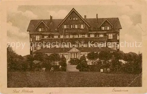 AK / Ansichtskarte  Bad_Altheide_Polanica-Zdrój Sanatorium 