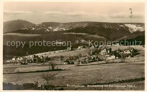 AK / Ansichtskarte  Brueckenberg_Krummhuebel_Riesengebirge_PL Panorama mit Schneekoppe 