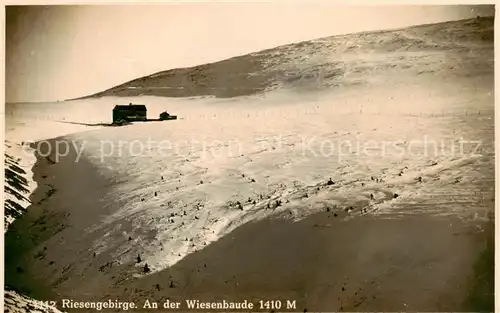 AK / Ansichtskarte  Riesengebirge_Schlesischer_Teil An der Wiesenbaude 