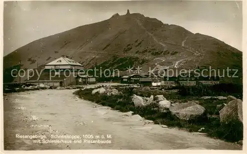 AK / Ansichtskarte  Schneekoppe_Snezka_CZ mit Schlesierhaus 