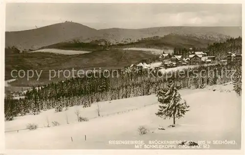 AK / Ansichtskarte  Brueckenberg_Krummhuebel_Riesengebirge_PL mit Schneekoppe 