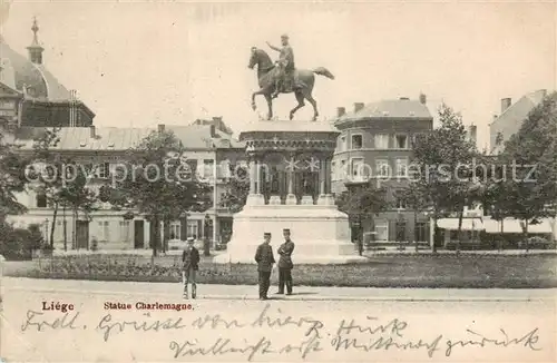 AK / Ansichtskarte  Liege_Luettich Statue Charlemagne Liege Luettich