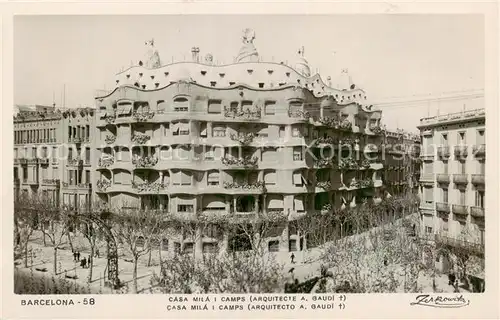 AK / Ansichtskarte  Barcelona_Cataluna Casa Mila i Camps Barcelona Cataluna