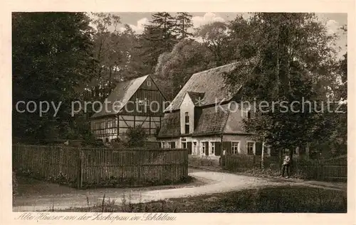 AK / Ansichtskarte  Schlettau_Erzgebirge Alte Haeuser Schlettau_Erzgebirge