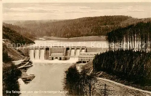 AK / Ansichtskarte  Kriebstein Talsperre von der Ehrenberger Kanzel Kriebstein