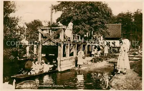 AK / Ansichtskarte  Spreewald_Region Kannomuehle Schleuse 