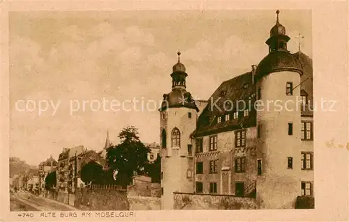 AK / Ansichtskarte 73817561 Coblenz_Koblenz Alte Burg am Moselquai Coblenz_Koblenz