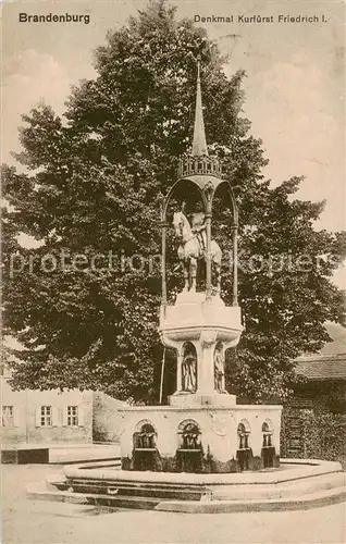 AK / Ansichtskarte  Brandenburg__Havel Denkmal Kurfuerst Friedrich I 