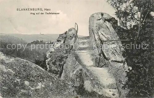 AK / Ansichtskarte 73817606 Blankenburg_Harz Weg auf der Teufelsmauer Blankenburg_Harz