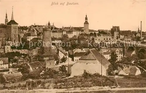 AK / Ansichtskarte  Bautzen Panorama Feldpost Bautzen