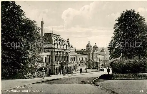 AK / Ansichtskarte  Marienbad_Tschechien_Boehmen Kurhaus und Neubad Marienbad_Tschechien