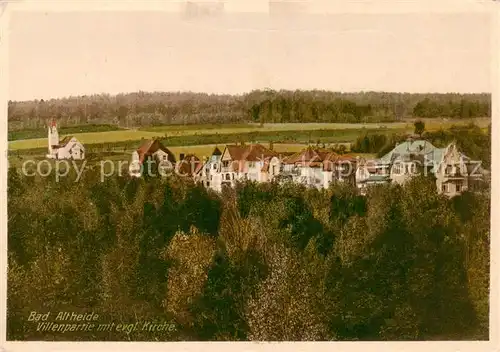 AK / Ansichtskarte  Bad_Altheide_Polanica-Zdrój Villenpartie mit ev Kirche 