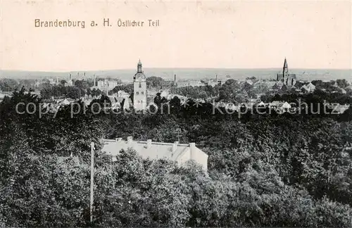 AK / Ansichtskarte  Brandenburg__Havel Stadtpanorama oestlicher Teil 