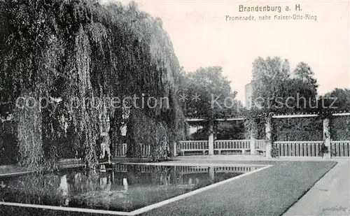 AK / Ansichtskarte  Brandenburg__Havel Promenade nahe Kaiser-Otto-Ring 