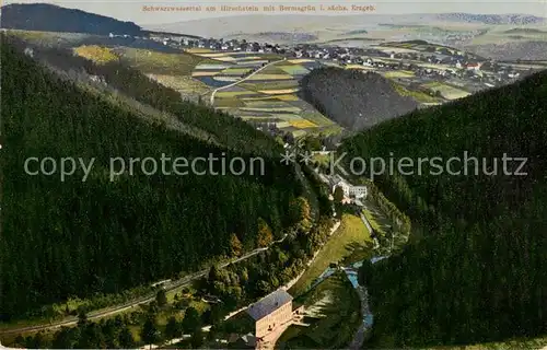 AK / Ansichtskarte  Bermsgruen Panorama Schwarzwassertal am Hirschstein Bermsgruen