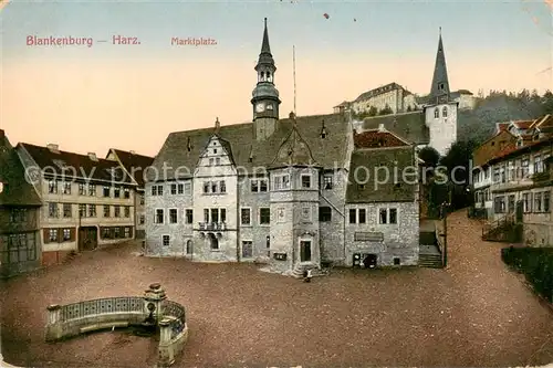 AK / Ansichtskarte  Blankenburg_Harz Marktplatz Blankenburg_Harz