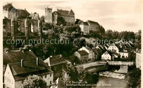 AK / Ansichtskarte  Bautzen Ruine und unteres Schloss Bautzen