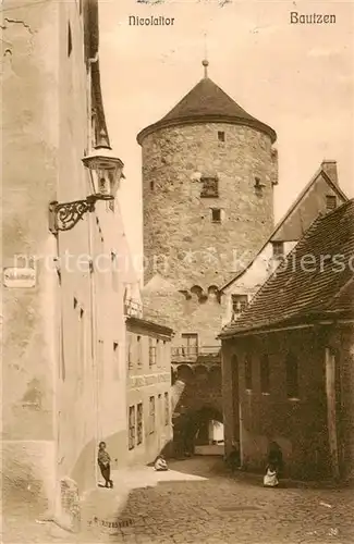 AK / Ansichtskarte  Bautzen Nicolaitor Bautzen