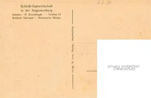 AK / Ansichtskarte 73817785 Augustusburg Schloss Augustusburg Gastwirtschaft Augustusburg