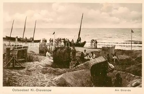 AK / Ansichtskarte 73817791 Klein-Dievenow_Dziwnow_Pommern_PL Strandpartie 